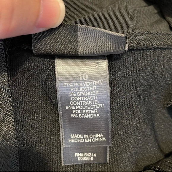 Bisou Bisou Sleeveless Peplum Waist Sweetheart Neckline Black Dress Size 10 - Picture 8 of 8